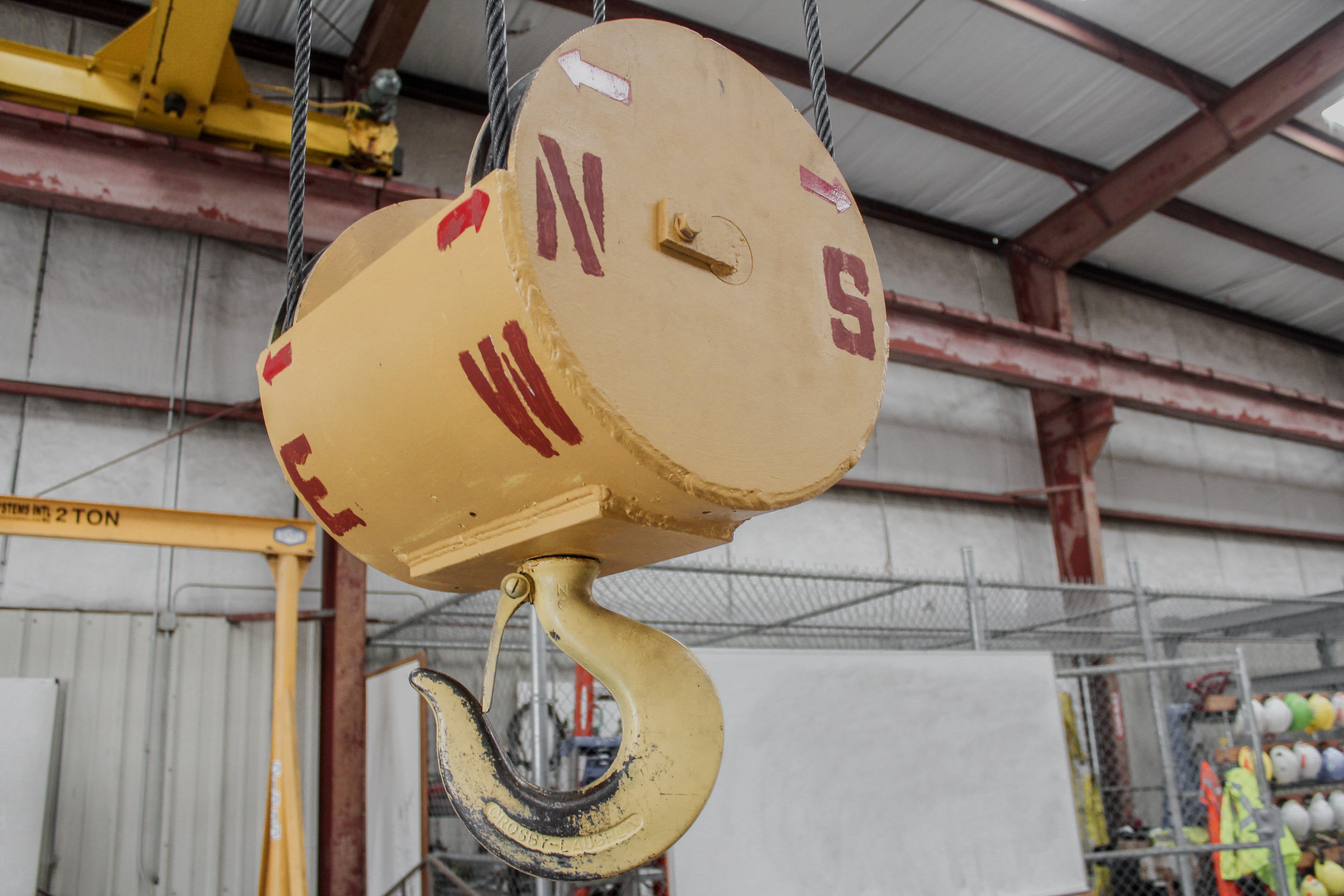 Image of an overhead crane hook